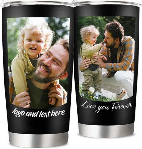 EOBIBIFUN Personalized Coffee Tumbler with Pictures,Gift for Mother's ...