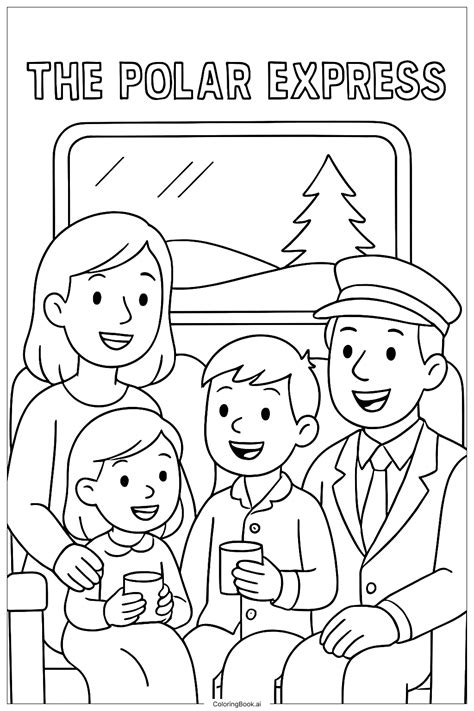 Polar Express City Skyline Coloring Page (Free PDF&PNG Printable)