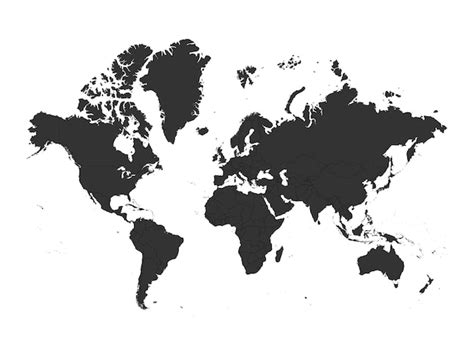 Flat World Map with Countries 的图像结果