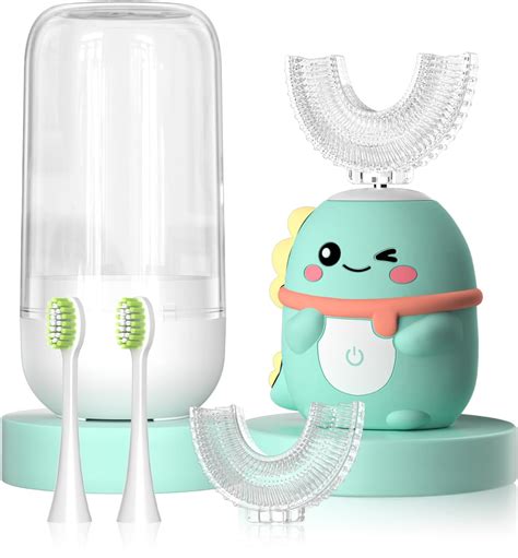 Amazon.com: JEDURE Kids Electric Toothbrush U Shaped Toddler Auto Toothbrushes with 4 Brush Head ...