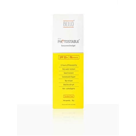 Bello Photostable Sunscreen Emulgel SPF-55, 50g – Skinnthrive