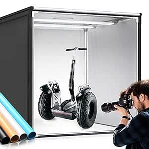 Photo Light Box, SAMTIAN 100x100x100CM Portable Folding Studio Box ...