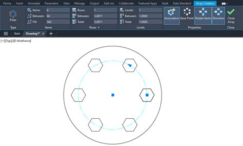 Image result for How to Use Array in AutoCAD