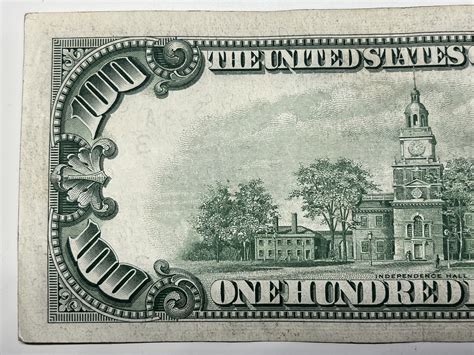 1950 D $100 Hundred Dollar Bill Federal Reserve Note Philadelphia ...