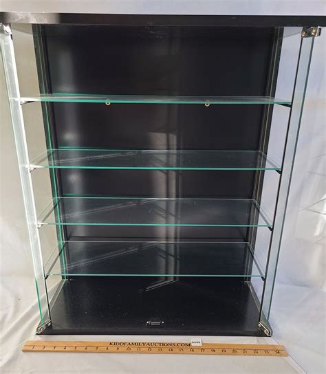 4-TIERED GLASS SHELF DISPLAY CABINET - 10 x 24 x 28 in - Kidd Family ...