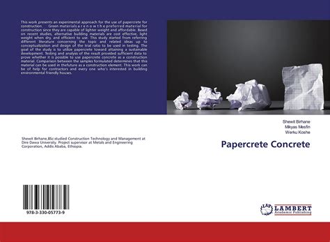 Papercrete Concrete : Werku Koshe, Werku Koshe: Amazon.in: Books