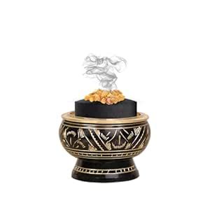 Aro Vatika Brass Burner for Burning Incense/ Charcoal/ Sambrani Dhoop ...