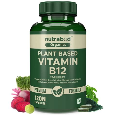 Nutrabud Organics Plant-Based B12 – 120 High Absorption Caps
