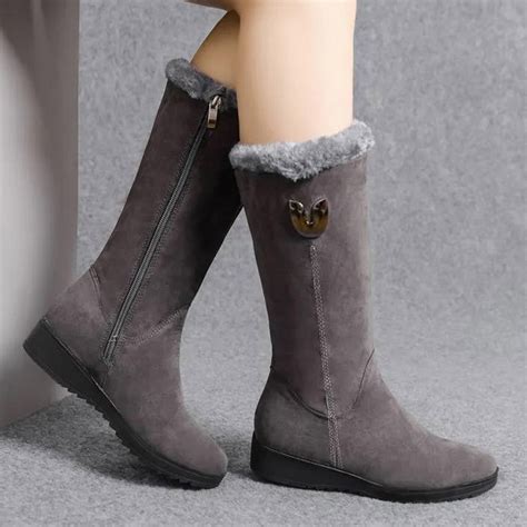 Miluxas 2025 Clearance! Women's Winter Fashion Mid-Calf Snow Boots ...