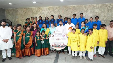 Telangana CM presents musical instruments to visually impaired students ...