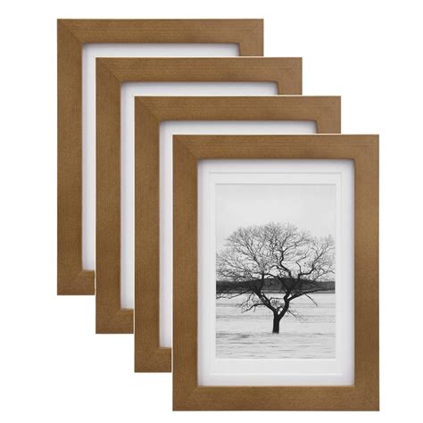 Egofine 5x7 Picture Frames 4 Pack for Picture 4x6 with Mat or 5x7 ...