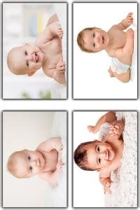 Poster N frame Set of 4 Cute Baby Combo Posters\Smiling Baby Poster ...