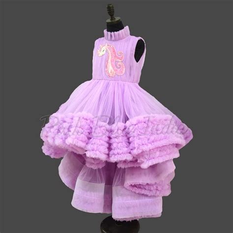 Birthday Party High Low Ruffled Unicorn Gown