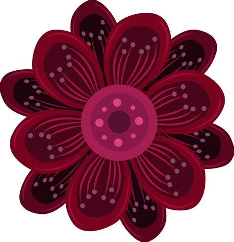 Chocolate cosmos flower vector illustration for graphic design and ...
