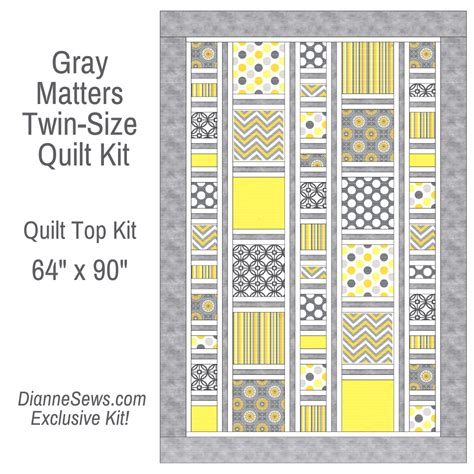 Gray Matters Twin-Size Quilt Kit - Dianne Sews and More