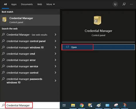 Image result for Accessing Credential Manager