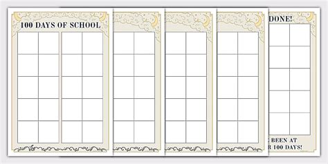 Celestial-Themed 100 Days of School Countdown Display Poster