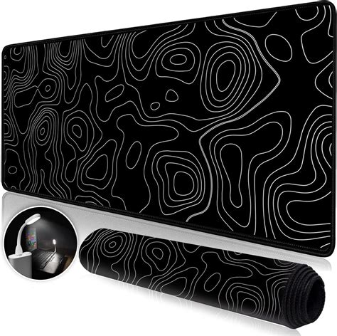 Extra Large Topographic Contour Gaming Mouse Pad - 35.4x15.7 Inch ...