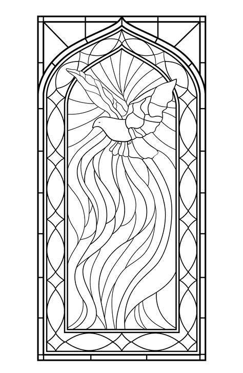 Stained Glass Coloring Pages For Adults Stained Glass Coloring Pages ...