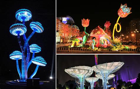 大型户外201不锈钢LED景观灯蘑菇造型雕塑不锈钢LED