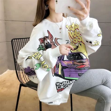 Scooby Doo Graphic Print Oversized Sweatshirt – TrenBee