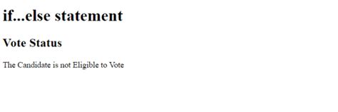 Else Statements JavaScript 的图像结果