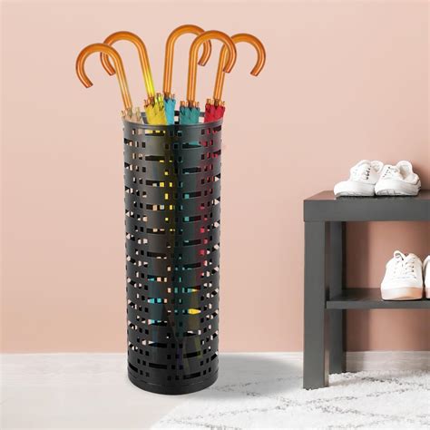 OROMYO Umbrella Stand Rack Free Standing Round Metal Umbrella Holder ...