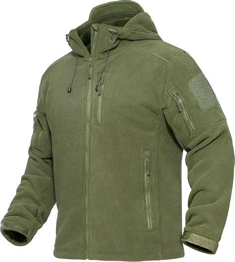 Buy MAGCOMSEN Men's Fleece Hoodie Jacket 5 Zip-Pockets Military ...