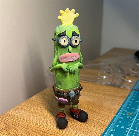 Kevin C. Cucumber Spongebob Squarepants Inspired Clay Figurine - Etsy ...