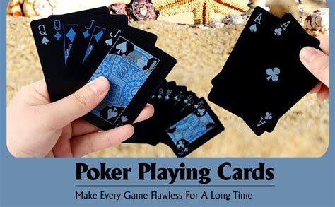 Bluedeal Premium Black Plastic Playing Cards, Set of 2 Decks, Digital ...
