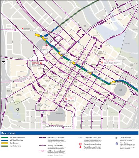 Downtown Minneapolis Skyway Map 2014