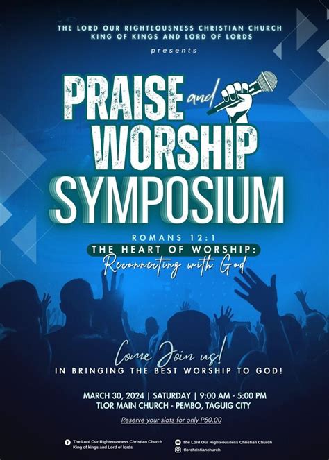Praise and Worship Symposium, Cadena de Amor Street, Pembo, 1218 Taguig ...