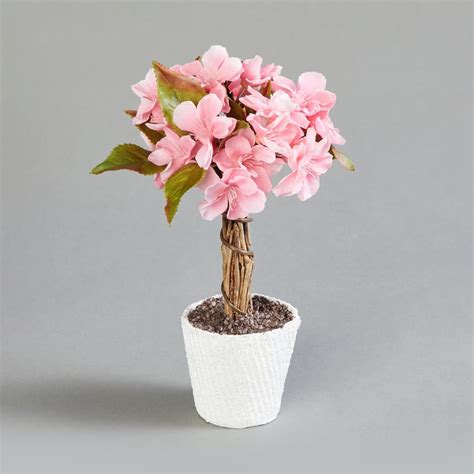 Buy Gardenia Artificial Apple Blossom Flower Tree in Pot - 21.5 cm from ...