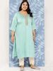Buy Sea Green Woven Design Rayon Straight Kurta Online at Rs.874 | Libas