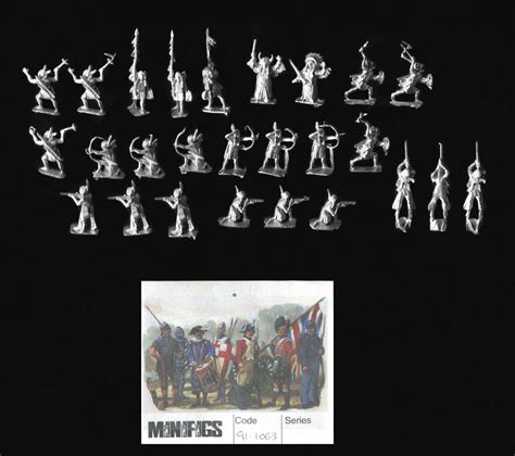 Minifigs 15mm Plains Wars 91-1063 Plains Indians on Foot x 26