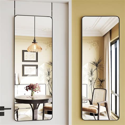 Amazon.com: Protylctaster 19"x51"Over Door Mirrors, Hanging Mirror Over ...