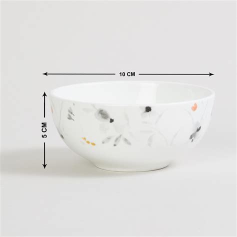 Buy Mandarin Modern Retreat White Printed Bone China Katori Bowl - 10 ...