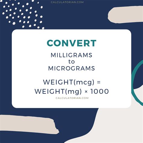 Convert From Milligrams To Micrograms