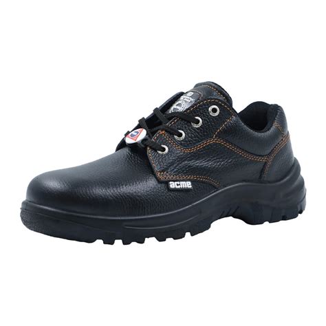 ACME Atom Safety Shoes Steel Toe - PU Sole - L.A - BT Leather (Black ...