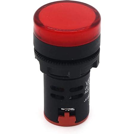 uxcell LED Pilot Light AC 220V Panel Indicator Flashing Alarm with ...