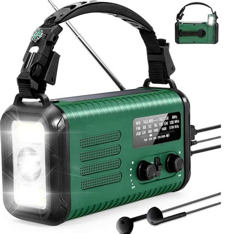 Aoibox Emergency Weather Radio NOAA AM FM with 74000mWh Power Bank USB ...