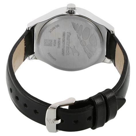 Buy Online Fastrack Checkmate Quartz Analog Black Dial Leather Strap ...
