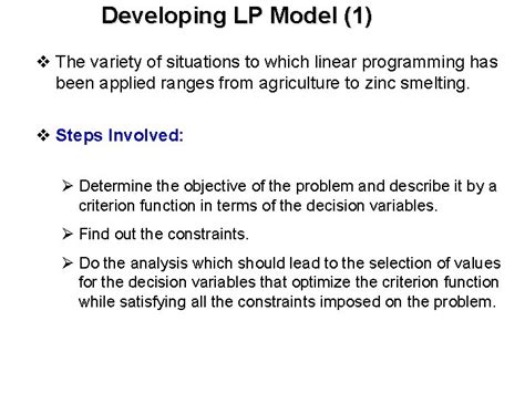 Image result for Linear Programming Model Examples