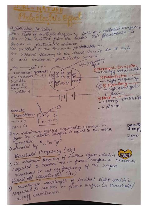 Dual Nature of Atom: Photoelectric Effect Study Notes - PHYS 101 - Studocu