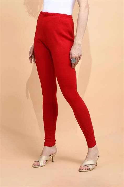 Red Woolen Blend Slim Fit Legging – Global Republic