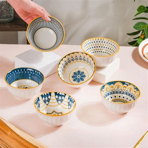 Buy Nestasia Ceramic Bowl Set of 6 | Microwave & Dishwasher Safe ...