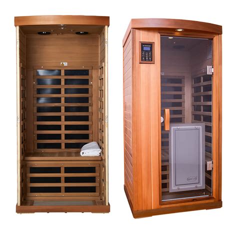 Buy Xmatch Far Infrared Wooden Sauna in Canadian Red Cedar, 1-Person ...