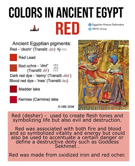 Red color in ancient Egypt, symbolism of red color meaning of red color ...