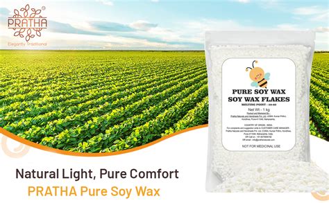 PRATHA Pure Soy Wax (Flakes) for Candle Making (2kg) : Amazon.in: Home ...