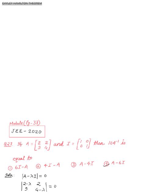 Image result for Cayley-Hamilton Theorem Applications